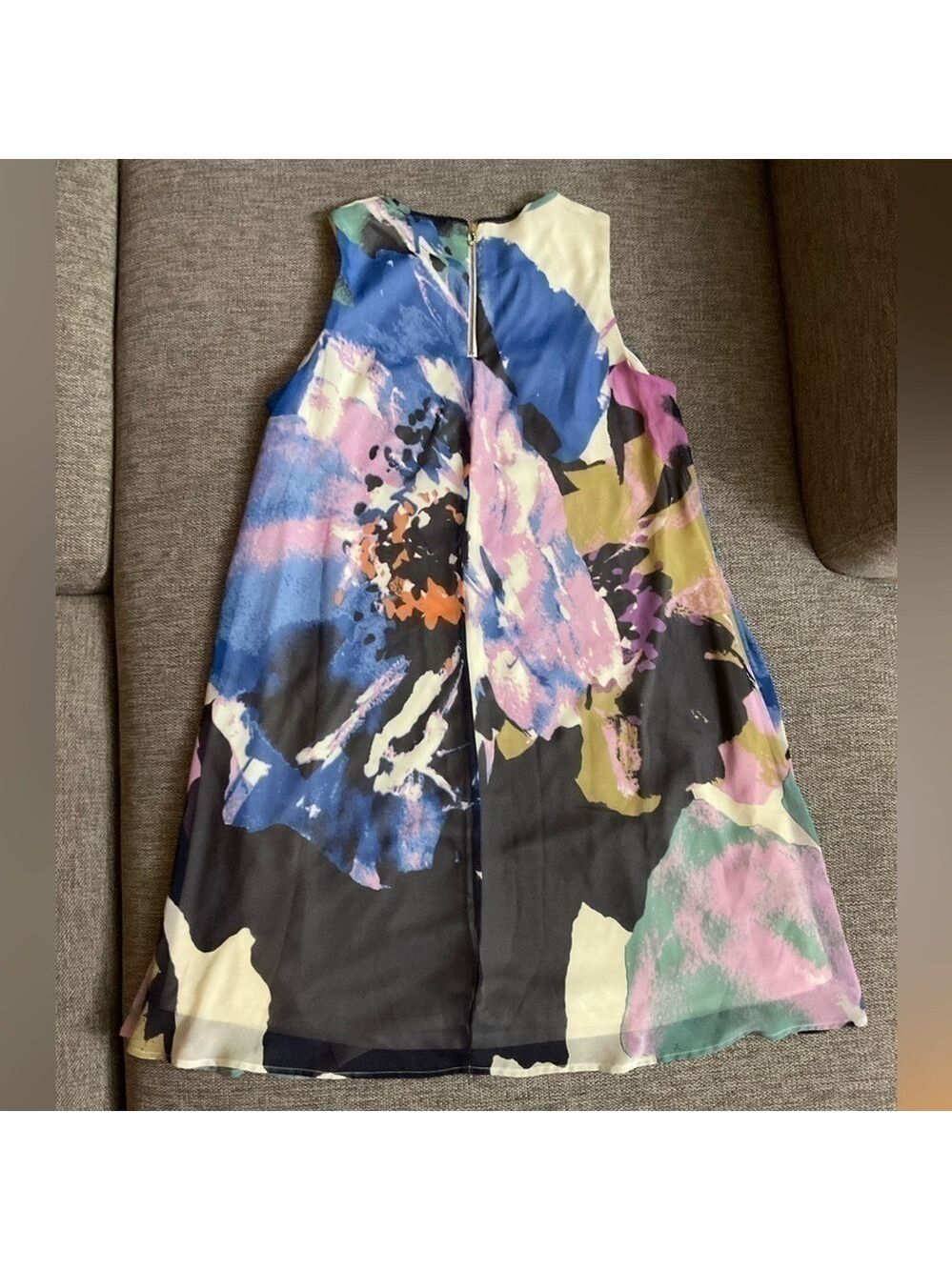 Just Taylor Women’s Chiffon Floral Abstract Dress 8 Used - Picture 5 of 12